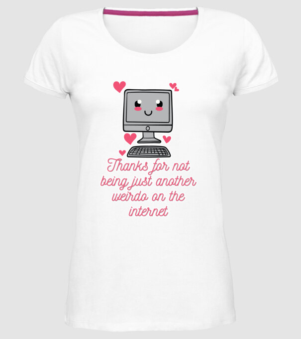 Not another weirdo model alb pe tricou