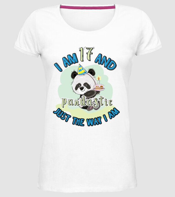 PANDASTIC 17 model alb pe tricou