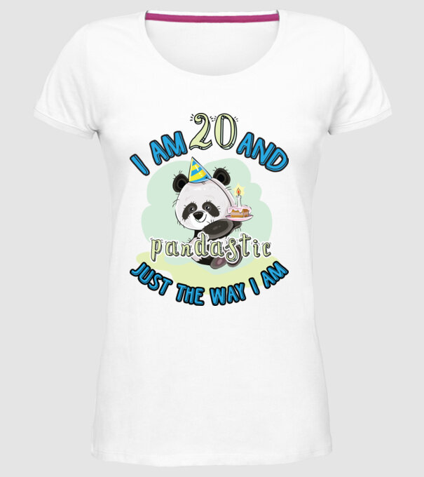 PANDASTIC 20 model alb pe tricou
