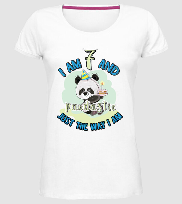 PANDASTIC 7 model alb pe tricou