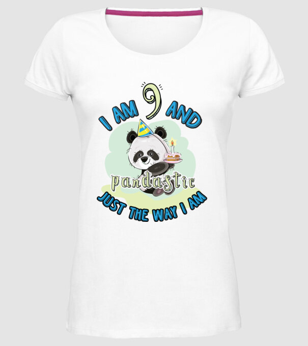 PANDASTIC 9 model alb pe tricou