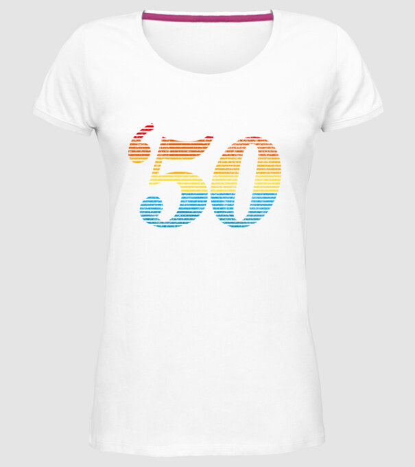 Retro Birthday 1950 model alb pe tricou