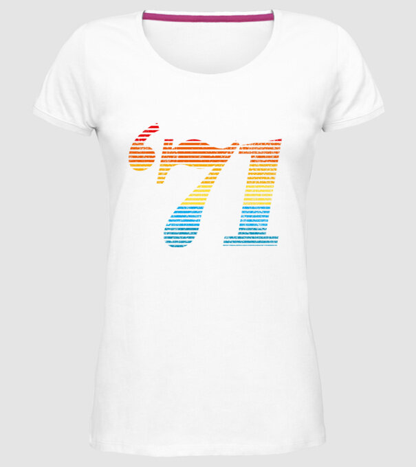 Retro Birthday 1971 model alb pe tricou