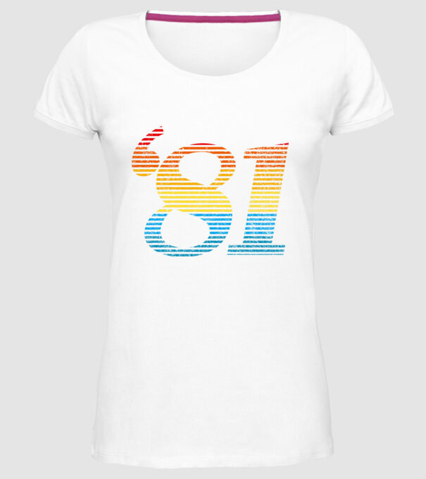 Retro Birthday 1981 model alb pe tricou