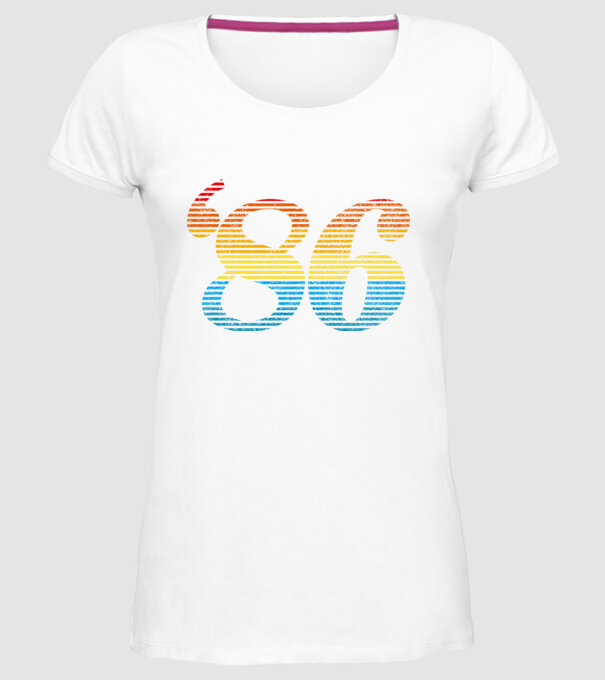 Retro Birthday 1986 model alb pe tricou