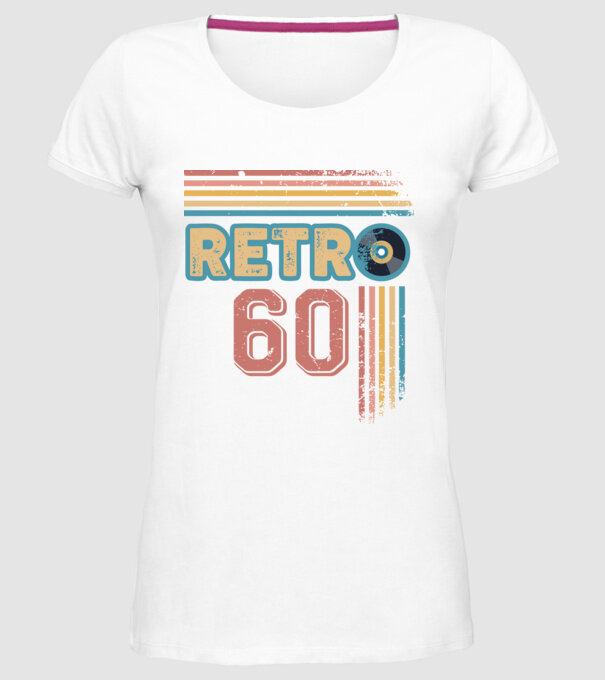 Retro 60 Birthday model alb pe tricou