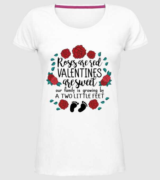 Roses are red model alb pe tricou
