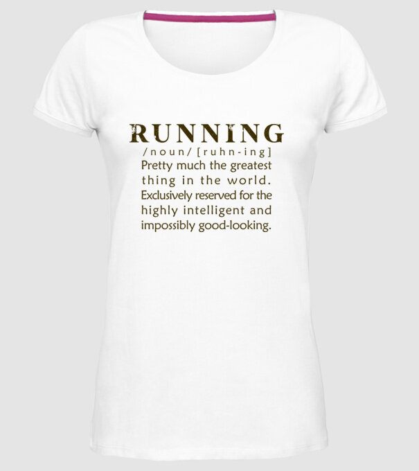 Running definition model alb pe tricou