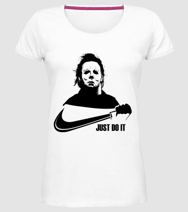Serial killer model alb pe tricou