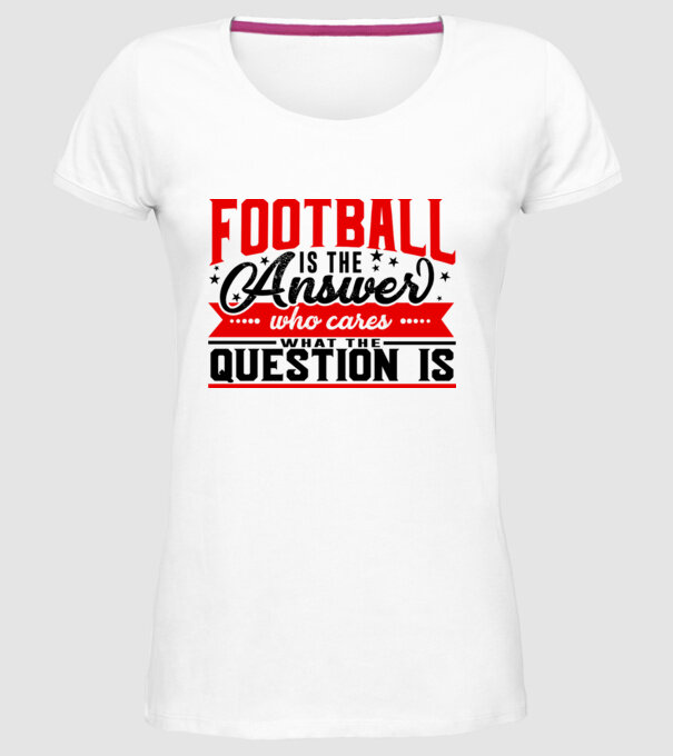 Sport is the answer FOTBALIST model alb pe tricou