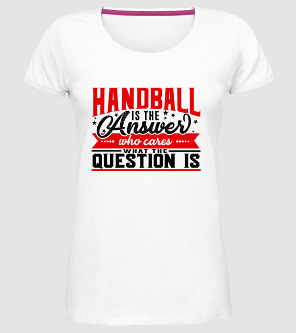 Sport is the answer HANDBALIST model alb pe tricou