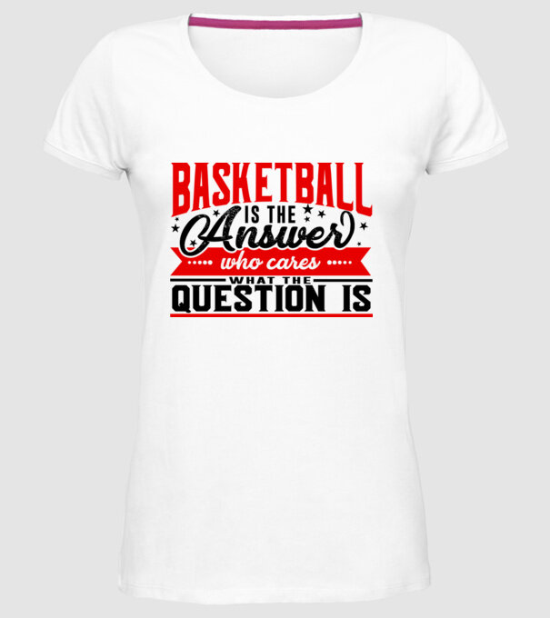 Sport is the answer BASCHETBALIST model alb pe tricou