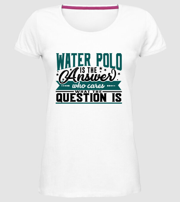 Sport is the answer JUCĂTOR POLO PE APĂ model alb pe tricou