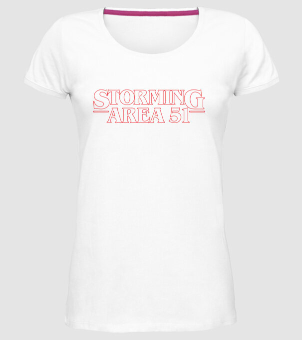 storming area 51 things outline model alb pe tricou