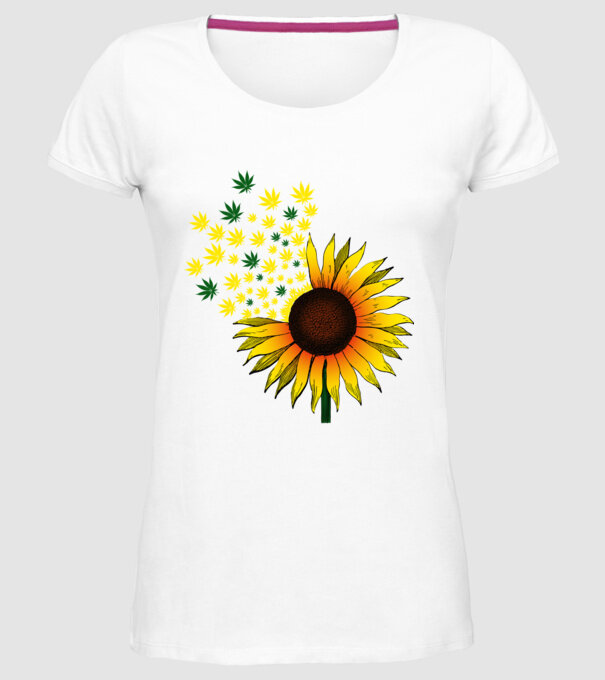 Sunflower Weed model alb pe tricou