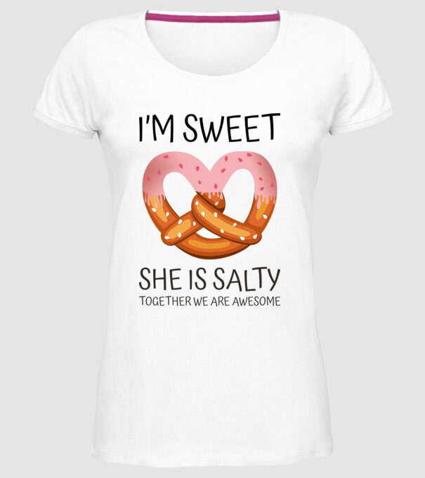 Sweet Friend model alb pe tricou