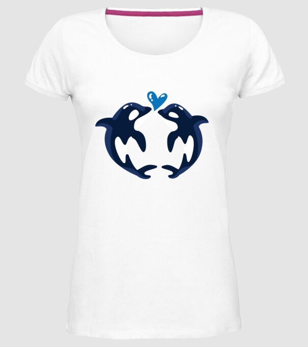 BALENE ÎNDRĂGOSTITE model alb pe tricou