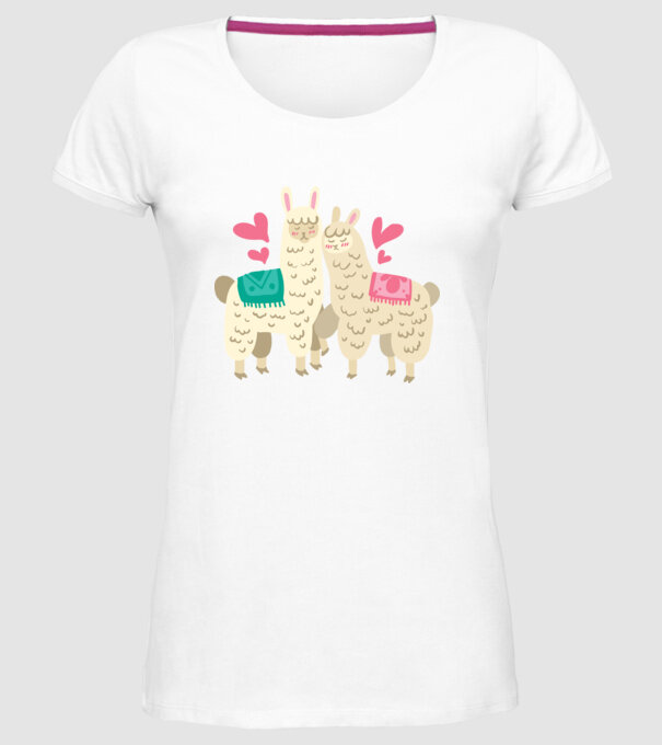 LAME ÎNDRĂGOSTITE model alb pe tricou
