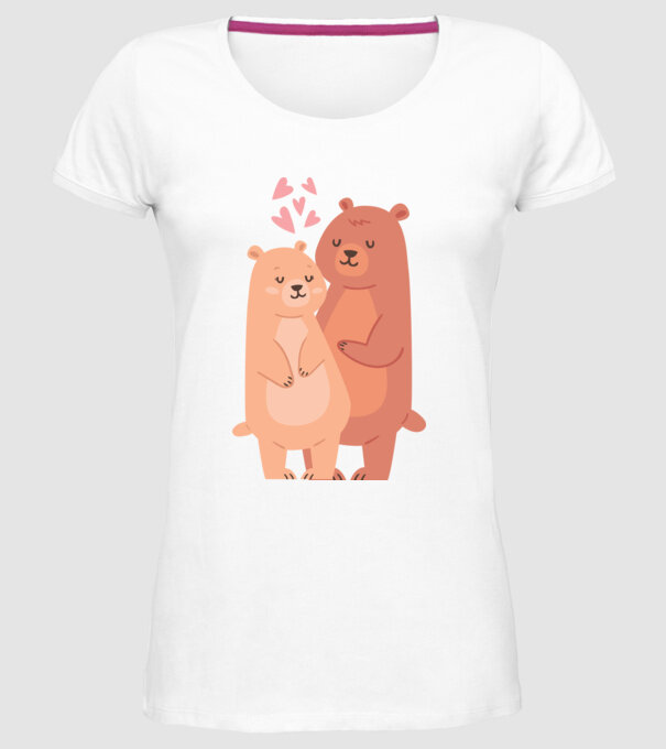 URȘI ÎNDRĂGOSTIȚI model alb pe tricou