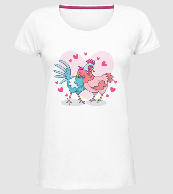 PUI ÎNDRĂGOSTIȚI model alb pe tricou