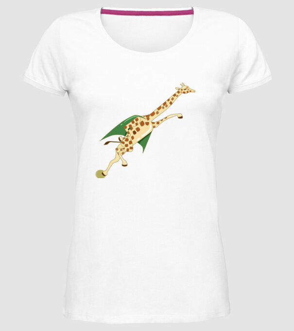 Girafă Super model alb pe tricou