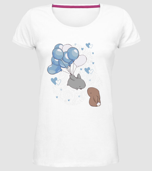 Tu ești melodia inimii mele iepurași model alb pe tricou