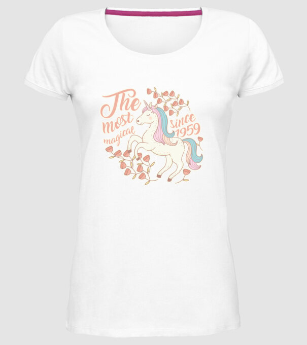 The most magical unicorn 1959 model alb pe tricou