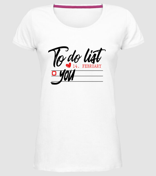 To do list model alb pe tricou