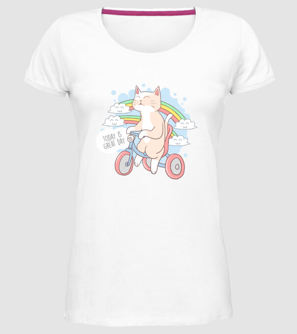Today is a great day model alb pe tricou