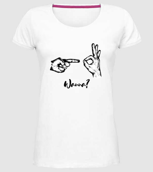 Wanna sex model alb pe tricou