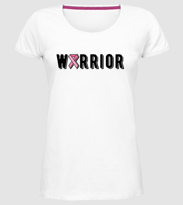 Warrior model alb pe tricou