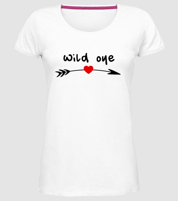 Wild one arrow model alb pe tricou