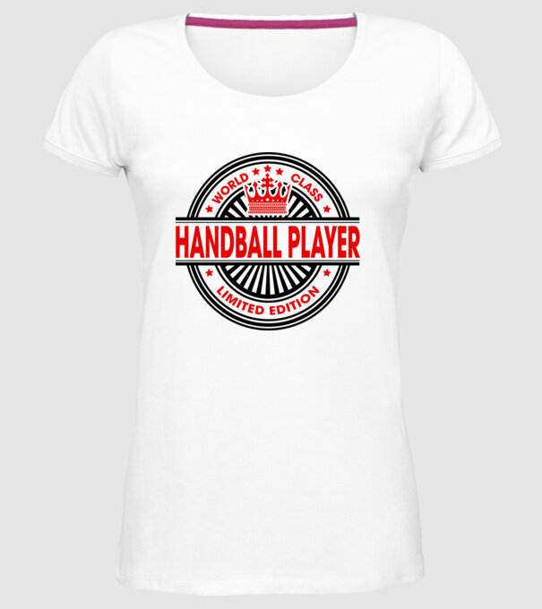 World class HANDBALIST model alb pe tricou