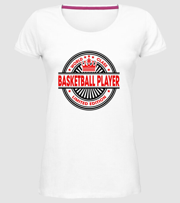 World class BACHETBALIST model alb pe tricou