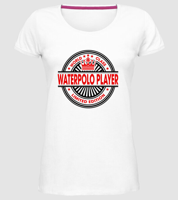 World class JUCĂTOR POLO PE APĂ model alb pe tricou