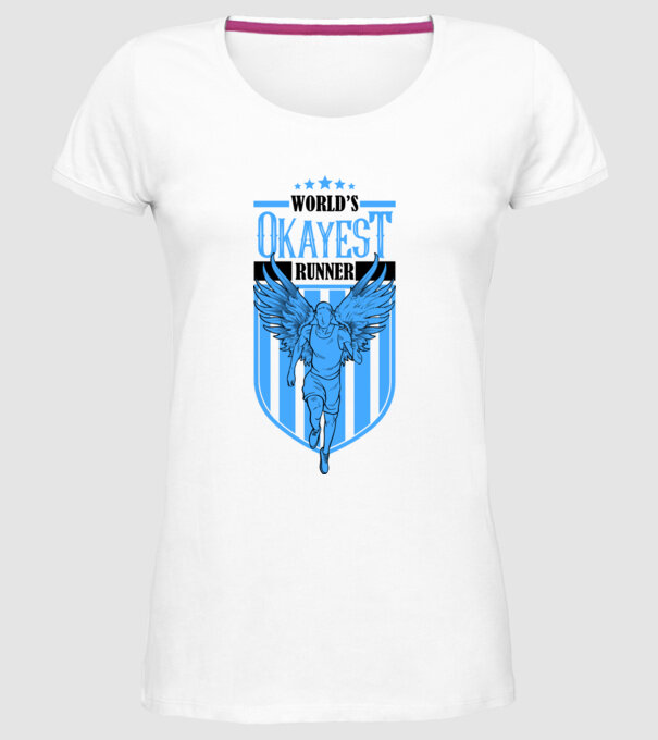 World okayest runner model alb pe tricou