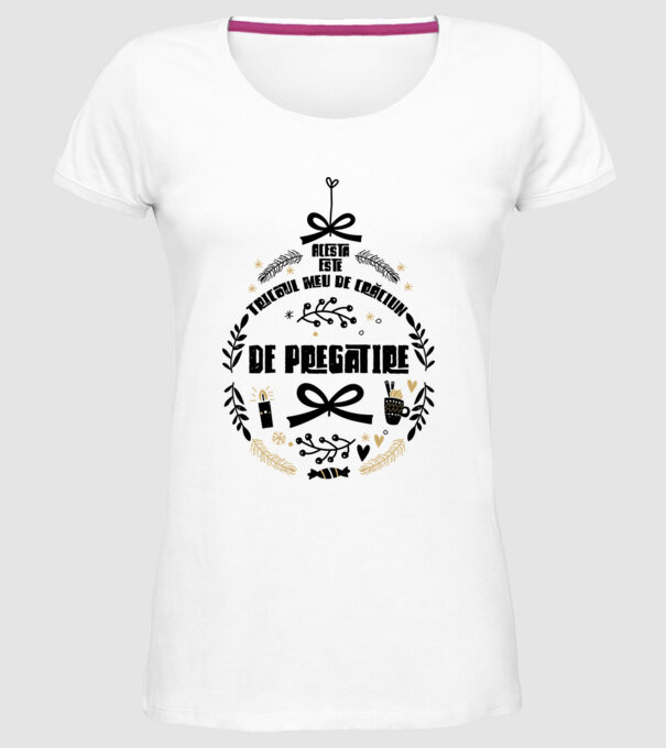 acesta este tricoul meu de Crăciun_de pregătire model alb pe tricou
