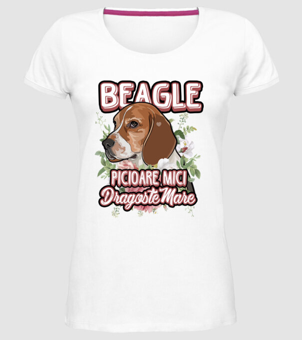 Bulldog francez picioare mici dragoste mare model alb pe tricou
