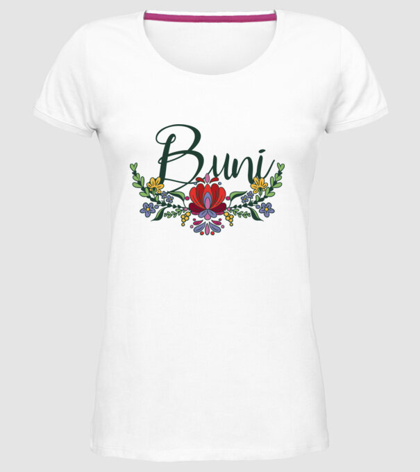 Buni model alb pe tricou
