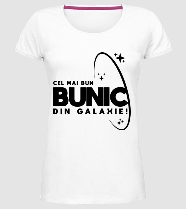 Cel mai bun bunic din Galaxie! model alb pe tricou