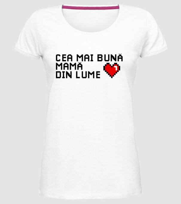 cea mai bună mamă din lume model alb pe tricou