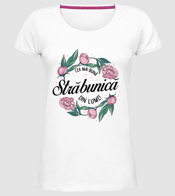 Cea mai bună străbunică din lume! model alb pe tricou