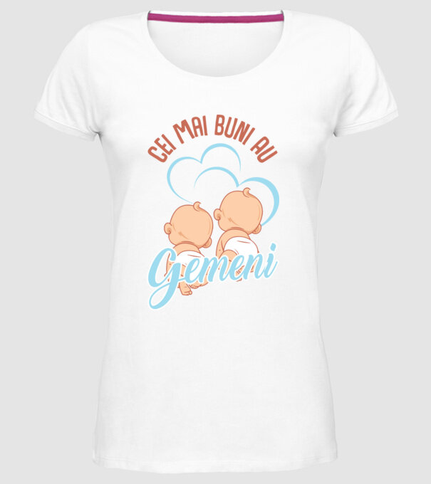 Cei mai buni au gemeni model alb pe tricou