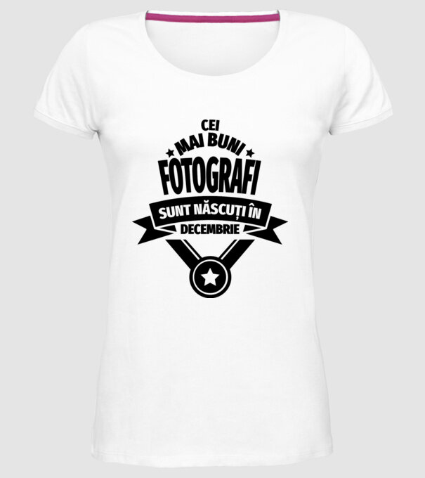 Cei mai buni fotografi sunt născuți în decembrie model alb pe tricou
