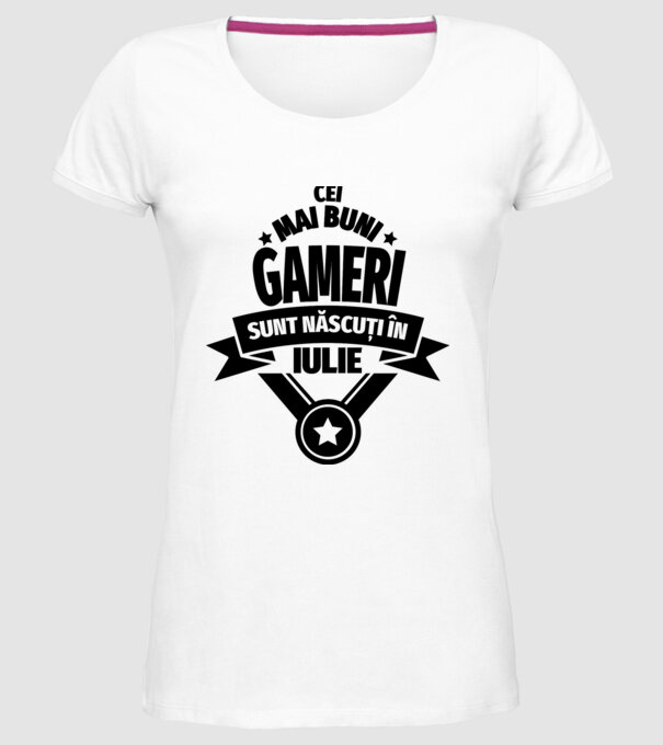 Cei mai buni gameri sunt născuți în iulie model alb pe tricou