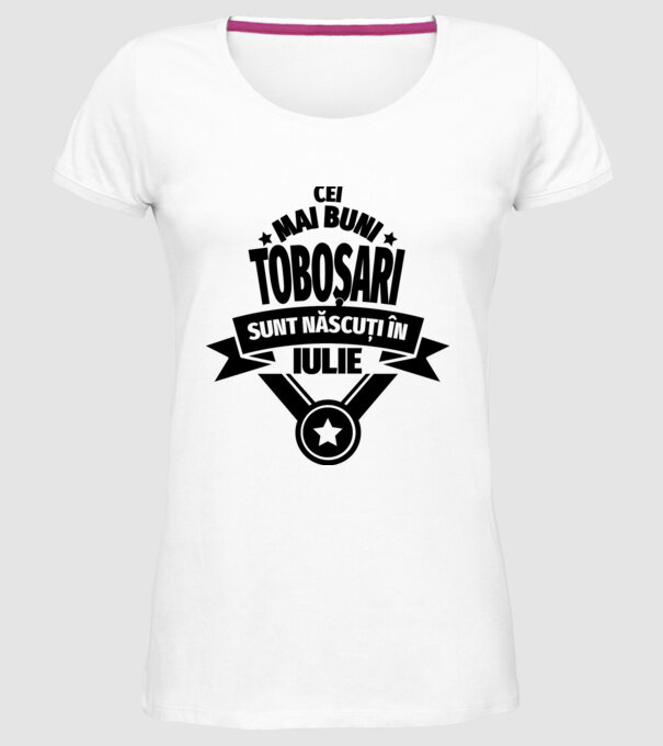 Cei mai buni toboșari sunt născuți în iulie model alb pe tricou