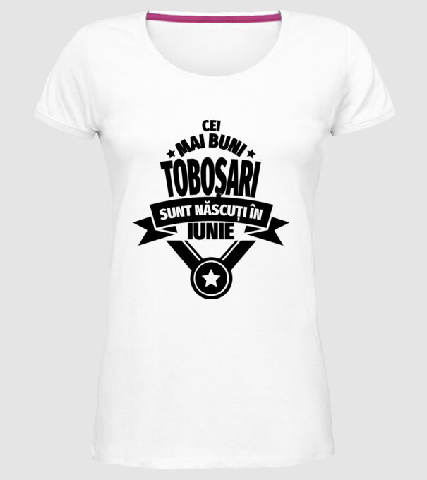 Cei mai buni toboșari sunt născuți în iunie model alb pe tricou