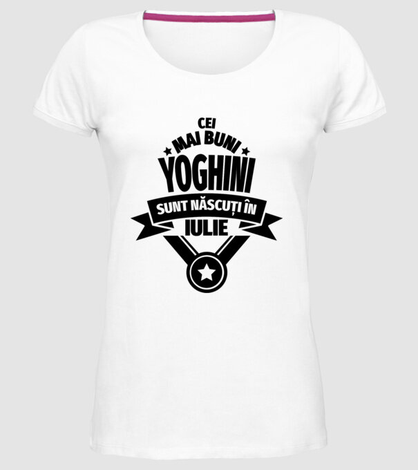 Cei mai buni yoghini sunt născuți în iulie model alb pe tricou