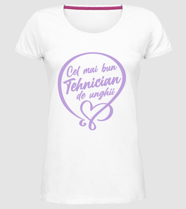 Cel mai bun tehnician de unghii model alb pe tricou