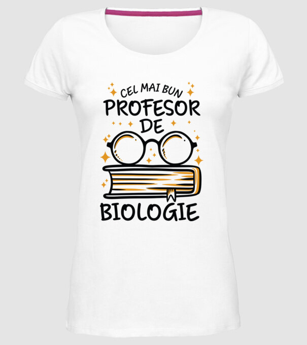 Cel mai profesor biologie model alb pe tricou
